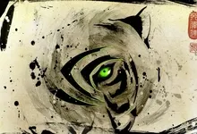 eyes tigers nvidia animal ears digital art 2560x1600 wallpaper Art HD Wallpaper